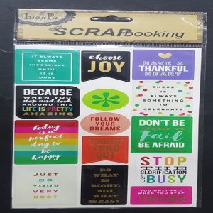 Self Adhesive Scrap Booking Sticker - Live A Colourful Life