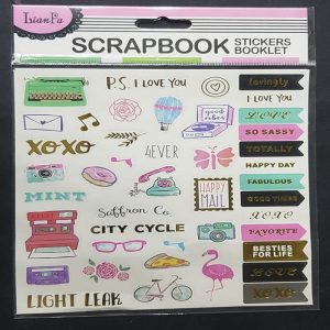 Self Adhesive Scrapbook Sticker Booklet - Lovingly
