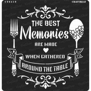 CrafTreat Stencil - Dining Memories 12 x 12