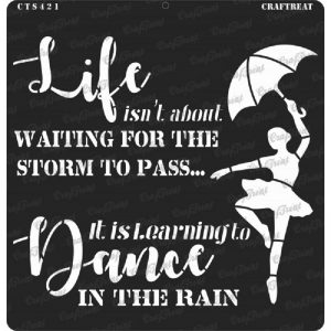 CrafTreat Stencil - Dance In Rain  12 x 12
