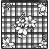 CrafTreat Stencil - Flower Fusion Plaid 12" 12 x 12