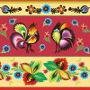 Two Rooster With Red Background Decoupage Napkin