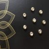 Round White Stone Bead 8 mm