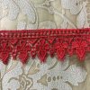 Embroidered Red Lace
