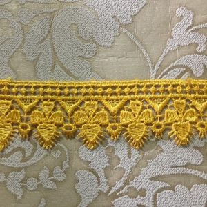 Embroidered Yellow Lace