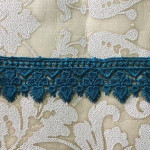 Embroidered Peacock Green Lace