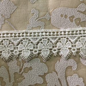 Embroidered Half White Lace
