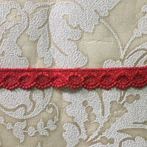 Embroidered Red Lace