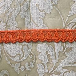 Embroidered Orange Lace