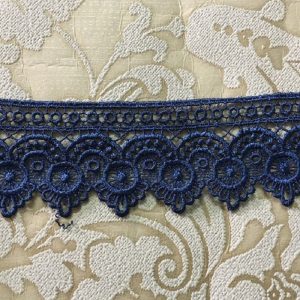 Embroidered Navy Blue Lace
