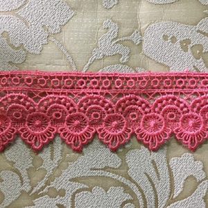 Embroidered Peach Lace