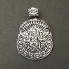 German Silver Ganesh with Snake Pattern Pendant