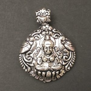 German Silver Lakshmi Pattern Pendant