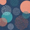 Navy Circles Decoupage Napkin