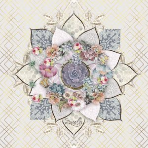 Mandala Flower Pattern Decoupage Napkin