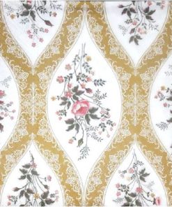 Gold Wallpaper With Flowers Decoupage Napkin