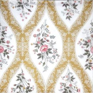 Gold Wallpaper With Flowers Decoupage Napkin