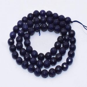 Navy Blue Agate Beads
