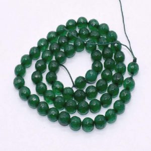 Dark Green Agate Beads