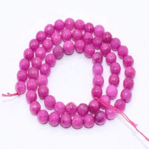 Hot Pink Agate Beads