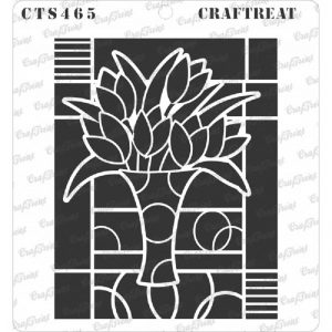 CrafTreat Stencil - Stained Glass Flower Vase