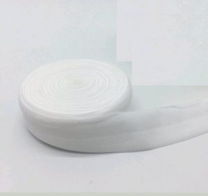 Fold Over Elastic - White
