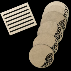 MDF Round Lace Coasters