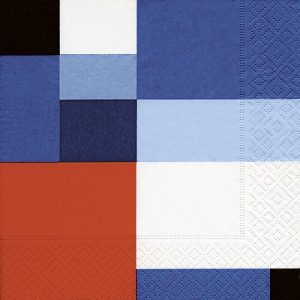 Colourful Rectangle Pattern Decoupage Napkin