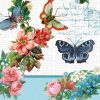 Black With Colorful Butterflies Decoupage Napkin