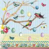 Birds With Easter Egg Decoupage Napkin