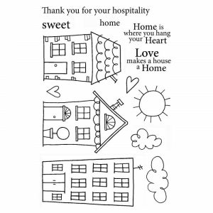 Jane's Doodles Clear Stamps - Home Sweet Home