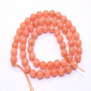 Light Orange Agate Beads