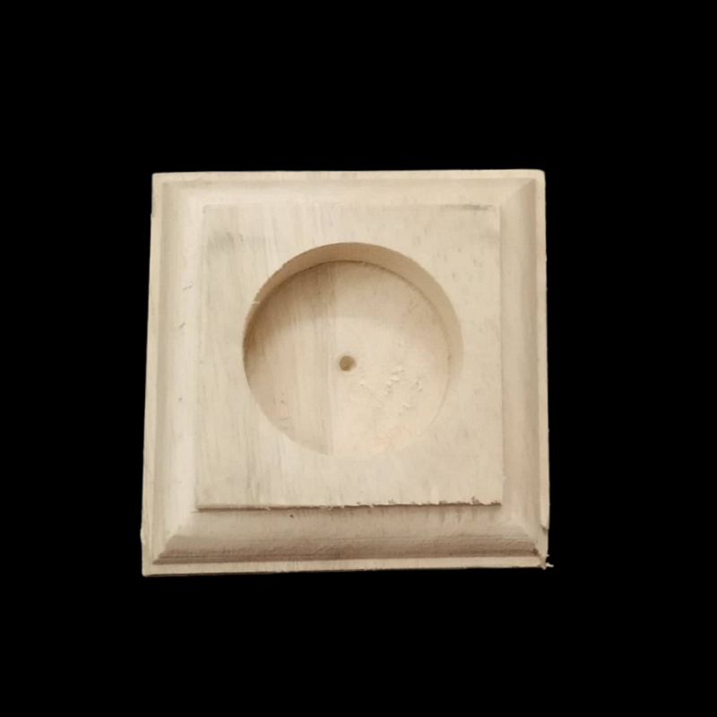 Candle Stand - Wood Square 3 x 3 inches