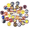 Sun Star Pattern Round Glass Cabochons