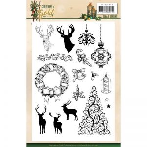 Find It Trading - Amy Design Clear Stamps Christmas In Gold