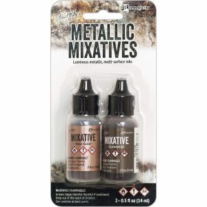 Ranger Alcohol Ink Kit Mixatives - Rose Gold & Gunmetal