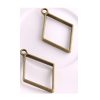 Antique Bronze Rhombus Pendant Blank Frame