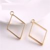 Gold Rhombus Pendant Blank Frame