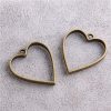 Antique Bronze Heart Pendant Blank Frame
