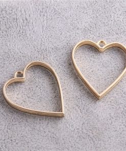 Gold Heart Pendant Blank Frame