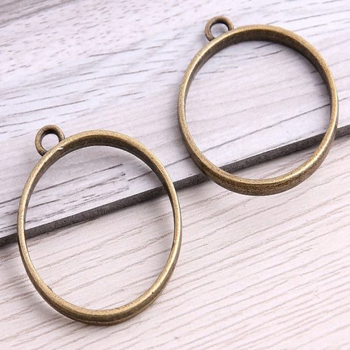 Antique Bronze Round Pendant Blank Frame