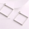 Antique Silver Square Pendant Blank Frame