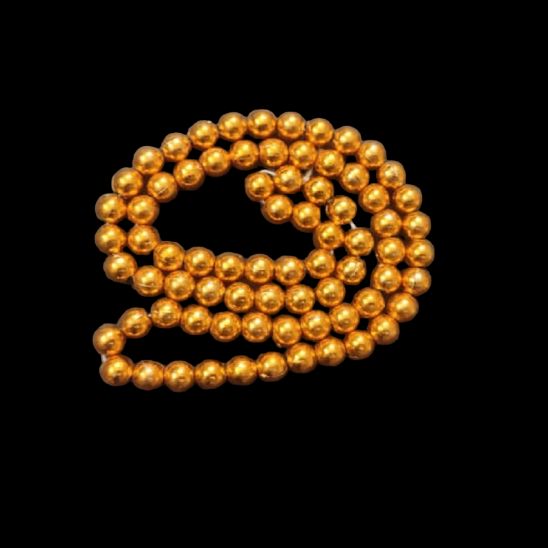 Acrylic Metallic Gold Beads 6 mm