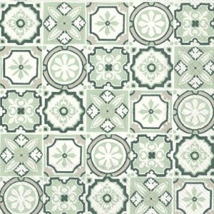 Green Mosaic Pattern Decoupage Napkin