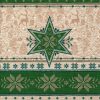 Green Star Decoupage Napkin