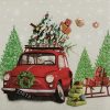 Santa Car With Gifts Decoupage Napkin