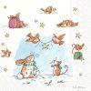 Birds With Stars Decoupage Napkin