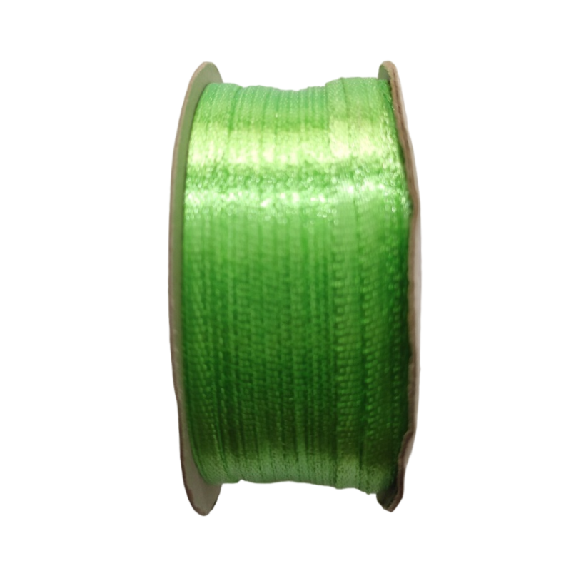 Parrot Green Satin Ribbon  3mm