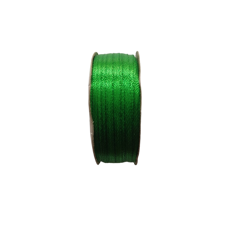 Dark Green Satin Ribbon 3mm