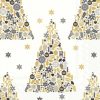 Christmas Tree Black Pattern Decoupage Napkin